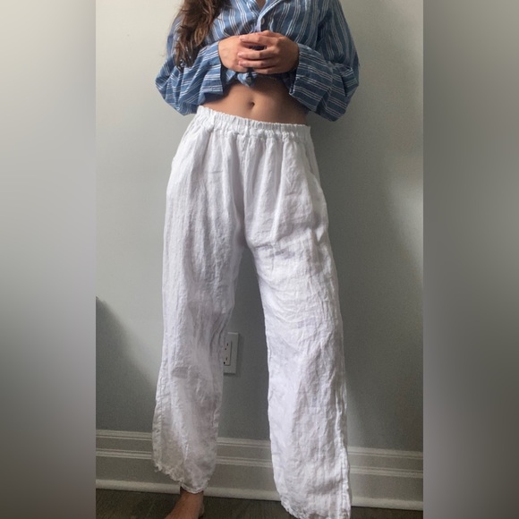 White linen pants - Picture 1 of 8